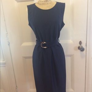 Gucci jersey Navy Dress With Belt